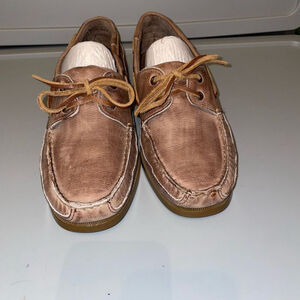 Men’s Levi’s size 10 Vintage brown leather lace up boat shoe